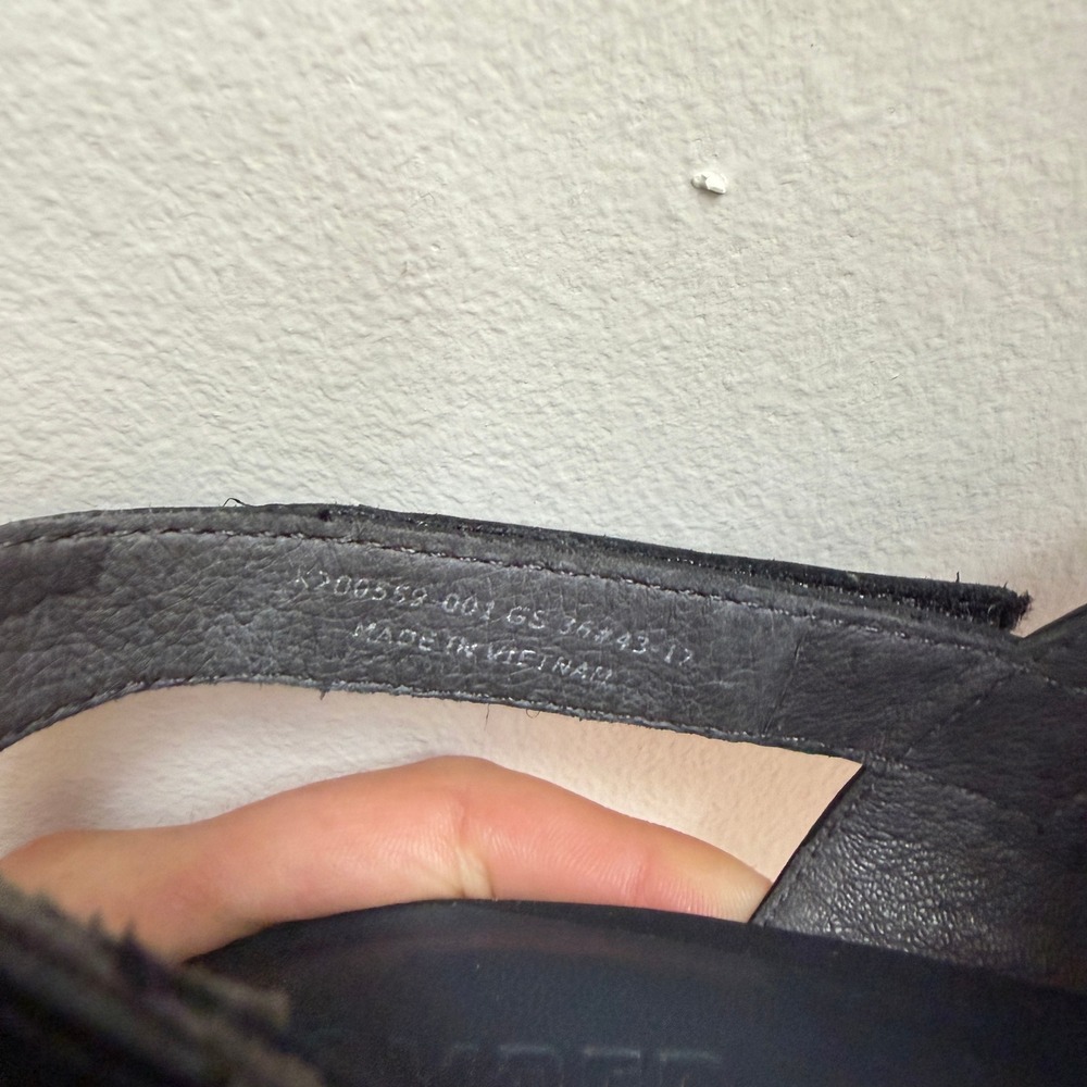 Camper Mixed Leather Suede Block Heel Sandals Black Size 36 - Picture 6 of 6